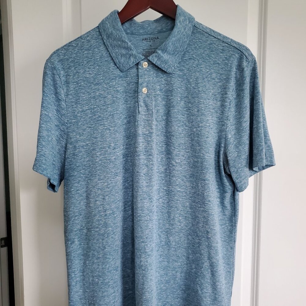 Polo Shirt, Arizona Jean Company, Men's Size Large, Light Green
